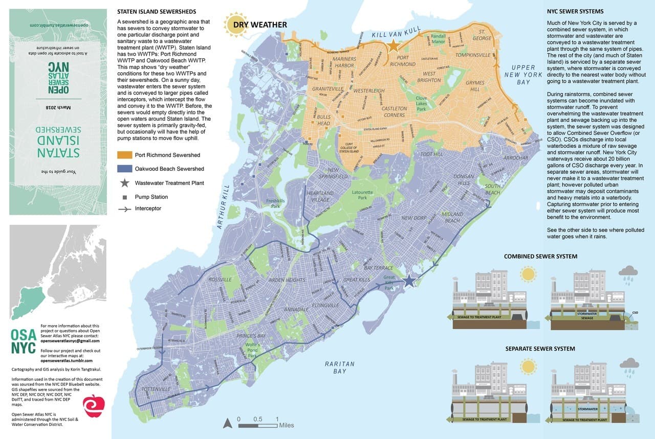Staten Island stormwater management system map